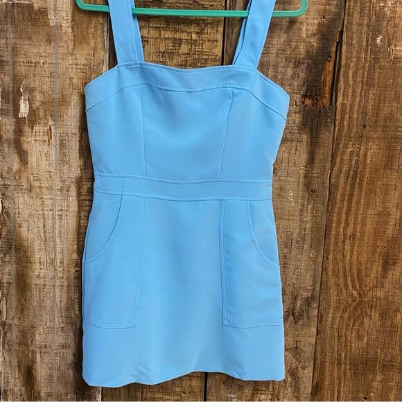 Amanda Uprichard Ace mini dress Sky Blue Pacific Revolve M - Picture 8 of 9